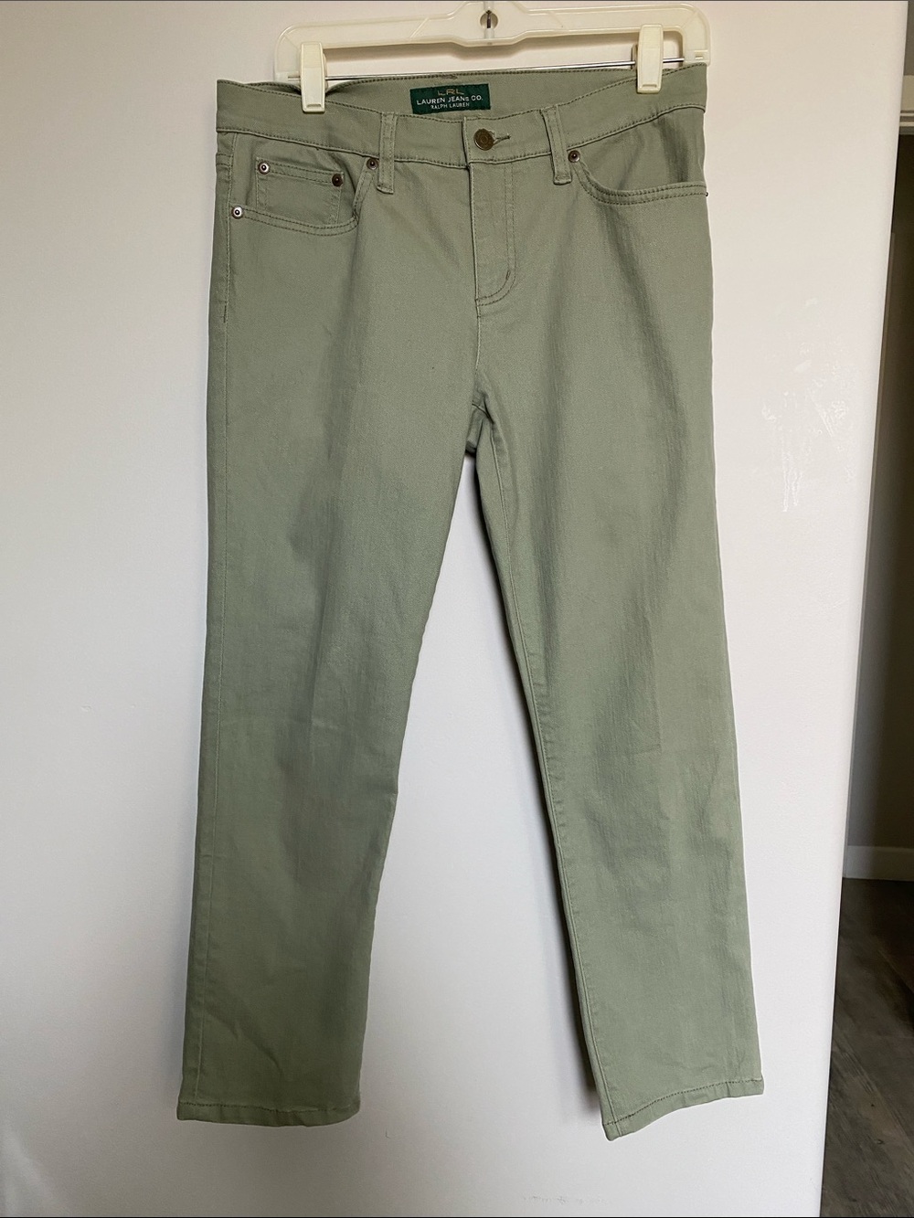 LRL Ralph Lauren Sage Green Modern straight Cropped size 6
